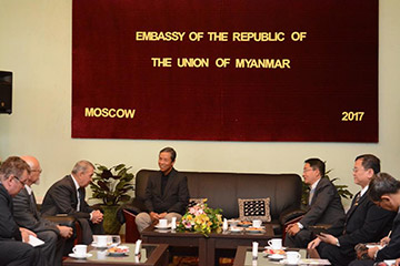 The Union Minister for Planning and Finance received a courtesy call by Association for Friendship and Cooperation with the Republic of the Union of Myanmar’s Chairman and delegation