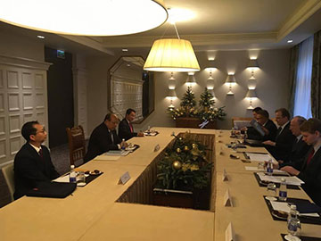 Union Minister H.E. U Thaung Tun meets with Russian Security Council Secretary Mr. Nikolay Patrushev