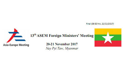 13th ASEM Foreign Ministers’ Meeting Chair’s Statement