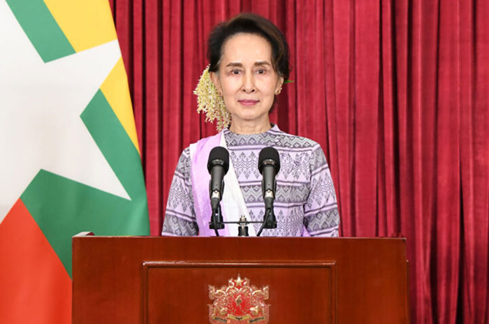 State Counsellor Makes Public speech on COVID-19 Vaccination Programme of Myanmar