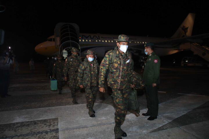 Myanmar Tatmadaw delegation which participated in Russia’s Int’l Army Games-2021 arrives back