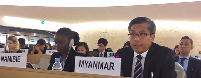Myanmar Permanent Representative makes rebuttal statements to Special Rapporteur and FFM at interactive dialogues