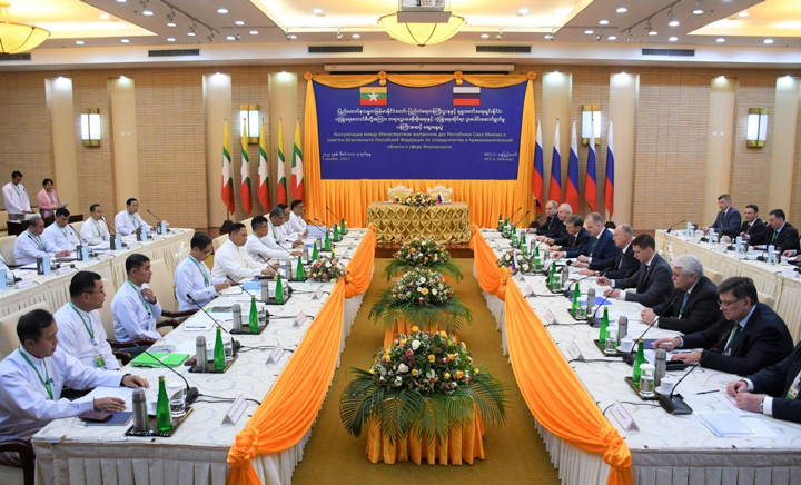 H.E. Mr. Nikolai Patrushev, the Secretary of the Security Council of the Russian Federation visits to Myanmar